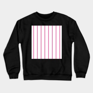 Narrow deep pink and white stripes Crewneck Sweatshirt